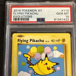 Flying Pikachu 110/108 PSA 10 2016 Pokemon XY Evolutions - Image 2