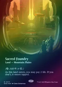 Sacred Foundry (Borderless) (Galaxy Foil) - Edge of Eternities (EOE) - Image 1