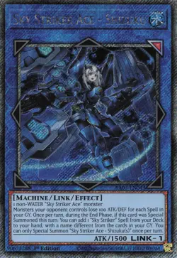 Yugioh Sky Striker Ace - Shizuku RA03-EN043 - Platinum Secret Rare - Image 1