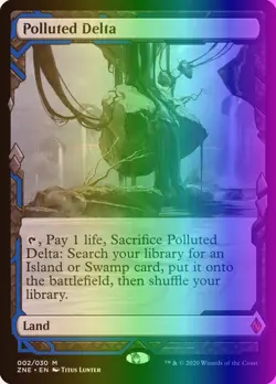 MTG Polluted Delta (2/30) Zendikar Rising Expeditions LP FOIL - Image 1