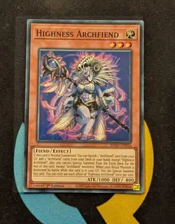 BPRO-EN016 Highness Archfiend Super Rare 1st Edition YuGiOh - Image 1
