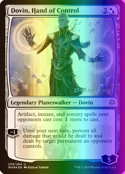 MTG Dovin, Hand of Control (229s/175) War of the Spark Promos LP FOIL - Image 1