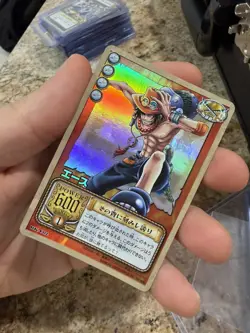 One Piece Cardgame Carddass Booster4 Holo RK-C02 Ace Bandai 2002 Japan - Image 1