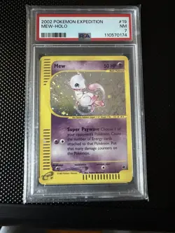 PSA 7 Mew 19/165 Expedition E Series 2002 Pokemon Card Holo NEAR MINT - Image 1