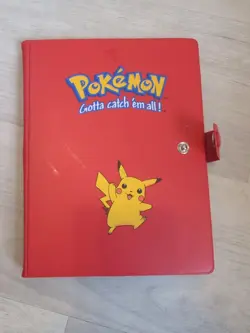 RARE Vintage Red Pokemon Gotta Catch 'Em All Binder Card Album Pikachu - Image 1
