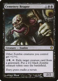 MTG Magic the Gathering Cemetery Reaper (12/151) Archenemy LP - Image 1