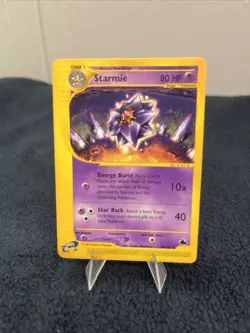 Pokemon Starmie 30/144 Skyridge 80 HP Regular Rare English Stage 1 Card - Image 1