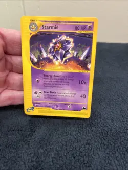 Pokemon Starmie 30/144 Skyridge 80 HP Regular Rare English Stage 1 Card - Image 5