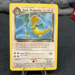 1999 Pokemon Dark Dragonite 22/82 Team Rocket Rare WOTC Vintage Card - Image 1
