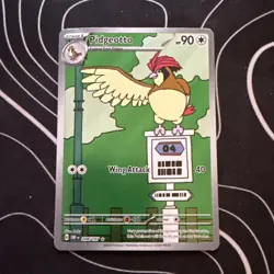Pokemon TCG Obsidian Flames Pidgeotto Full Art Illustration Rare Card 208/197 - Image 1