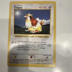 Pokemon TCG Pidgey Base Set Shadowless 057/102 40 HP Common Regular English Card - Image 1