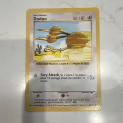 Pokemon TCG Doduo Base Set Shadowless 048/102 50 HP Common Regular English Card - Image 1