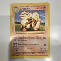 Pokemon TCG Arcanine Base Set 23/102 Uncommon 100 HP Regular English Card - Image 1