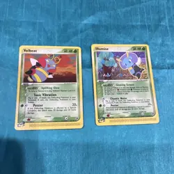 Pokemon TCG Volbeat Illumise Regular Pokemon Nintendo English Lot 2 Cards - Image 1