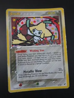 JIRACHI HOLO POKEMON CARD 9/107 DEOXYS STAMPED HEAVILY PLAYED - Image 1