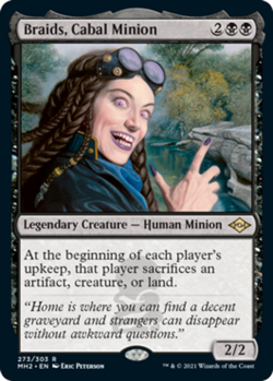 1x Braids, Cabal Minion - Foil NM-Mint, English Modern Horizons 2 MTG Magic - Image 1