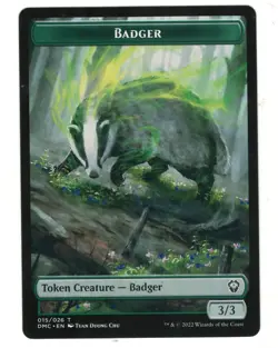 MTG Badger Token English Commander Dominaria United Magic The Gathering - Image 1