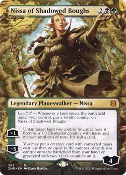 Nissa of Shadowed Boughs - Borderless - MtG Zendikar Rising - M283 NM 2020 - Image 1