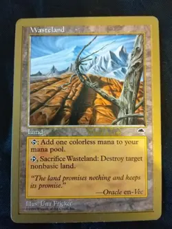 Wasteland - MTG 1999 World Championship Promo (Mark Le Pine) Tokyo - LP - Cond - Image 2