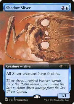 [MTG] Shadow Sliver (Foil) (Extended Art) (624) (SLD) NM - Image 1