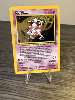 Pokemon TCG Mr. Mime Jungle 6/64 Holo Unlimited Holo Rare - Image 1