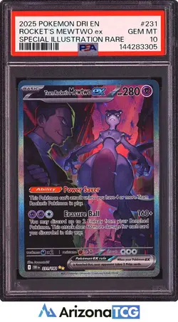 Pokemon 2025 Team Rocket's Mewtwo ex 231/182 SIR Destined Rivals GEM MINT PSA 10 - Image 1