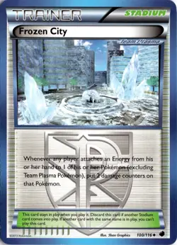 Frozen City (Team Plasma) 100/116 Plasma Freeze Pokemon Card TCG - Image 1