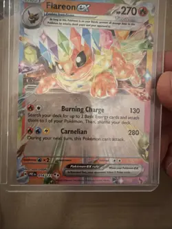 Flareon ex RR #014 2025 Pokemon Scarlet and Violet Prismatic Evolutions 🔥📈 - Image 3