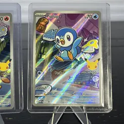 Pokemon First Partner Illustration Rare Turtwig Chimchar Piplup 30th Anniversary - Image 4