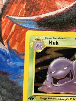 Pokemon TCG Muk 13/62 First Edition Fossil MP+ - Image 3