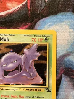 Pokemon TCG Muk 13/62 First Edition Fossil MP+ - Image 4