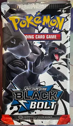 Black Bolt Booster Pack - 1x NEW English Factory Sealed Pokemon 2025 - Image 1