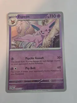 Espeon Prismatic Evolutions Reverse Holo Pokemon TCG 033/131 Scarlet Violet Rare - Image 1