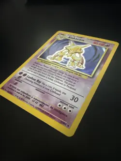 Pokemon TCG Alakazam Base Set Holo Card 1/102 Unlimited Rare - Image 2