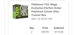 Perfect Order Pokemon Center ETB | PRESALE | 🔥CONFIRMED ORDER 🔥 - Image 1