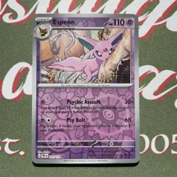 Pokemon Card Espeon Prismatic Evolutions Reverse Holo Rare 033/131 Near Mint - Image 1