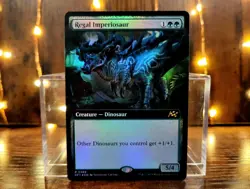 MTG Regal Imperiosaur - Foil - DFT - R - 0389 - Extended Art Near Mint - Image 1