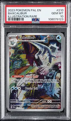 2023 POKEMON PAL EN-PALDEA EVOLVED ILLUSTRATION RARE #210 BAXCALIBUR PSA 10 - Image 1