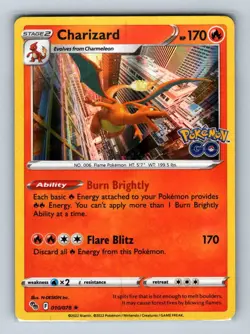 Charizard Holo Rare Pokemon GO 010/078 NM - Image 1
