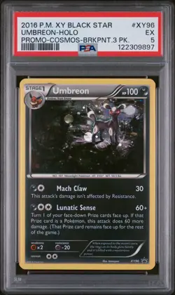 HD Swirl 🌀 Umbreon XY96 Cosmos Holo Rare Pokemon TCG Black Star Promo PSA 5 - Image 3