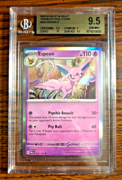 Espeon Holo Rare #033 - BGS GEM MINT 9.5 - SV Prismatic Evolutions - Pokemon TCG - Image 1