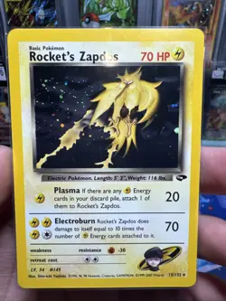 1999 Pokemon Rocket's Zapdos 15/132 Holo LP - Image 1