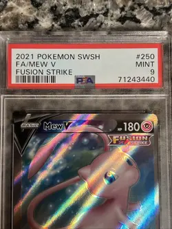 2021 Pokemon Mew V 250/264 Fusion Strike Full Art PSA 9 - Image 2