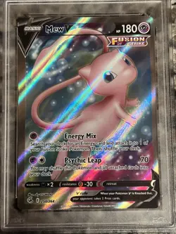 2021 Pokemon Mew V 250/264 Fusion Strike Full Art PSA 9 - Image 4