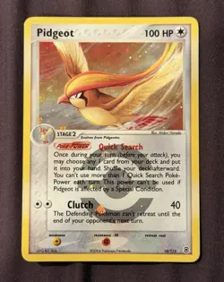 Pokemon Pidgeot FireRed & LeafGreen Reverse Holo Rare 10/112 Stage 2 100HP 2004 - Image 1