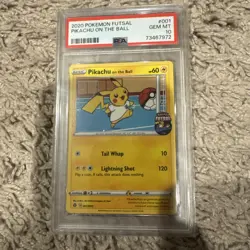 2020 Pokemon Futsal Pikachu On The Ball PSA 10 - Image 1