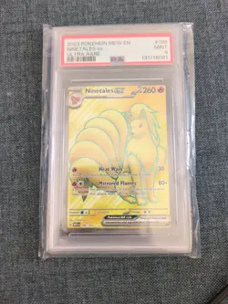 Ninetales EX 186/165 Mew EN 151 PSA 9 MINT Pokemon 2023 TCG - Image 1