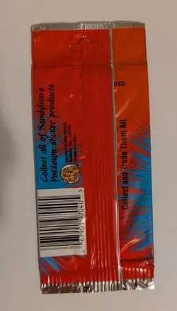 VINTAGE 2000 Pokemon Sandylion Collector Sticker Pack SEALED Pikachu Pack NEW - Image 2