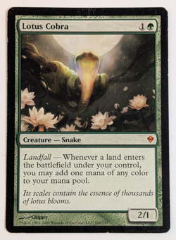 MTG - 1x Lotus Cobra - Zendikar - LP - Mythic Green - Magic The Gathering - #168 - Image 1