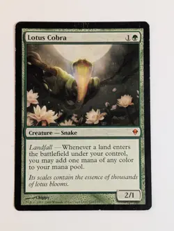 MTG - 1x Lotus Cobra - Zendikar - LP - Mythic Green - Magic The Gathering - #168 - Image 3